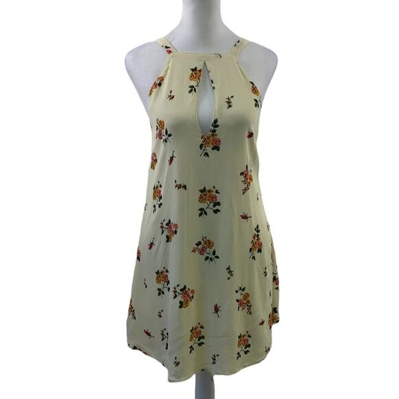 Privacy Please Yellow Floral Mini Dress Size XS - Picture 1 of 11
